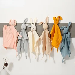 Soft Newborn Baby Sleeping Dolls Cute Rabbit Saliva Towel Plush Kids Sleep Comforting Toy Soothe Appease Towel Bib Blanket Gift