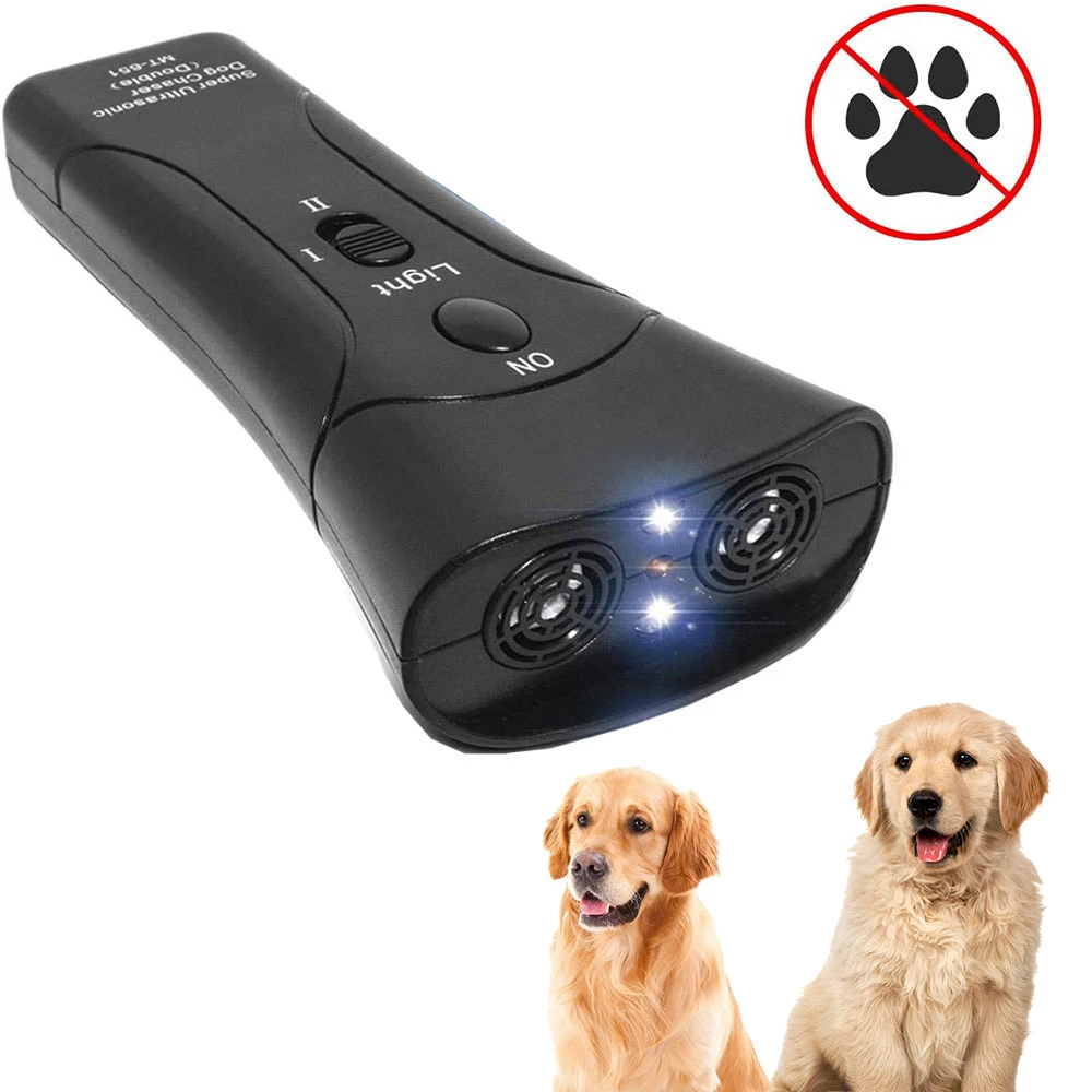 Pet Dog Repeller Anti Barking Stop Bark Training Device Trainer LED Ultrasonic Anti Barking Ultrasonic Without Battery-0