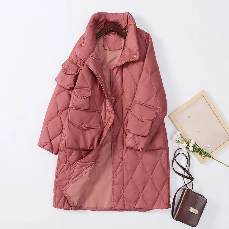 Janveny Winter Down Jacket Women Long Parkas 2020
