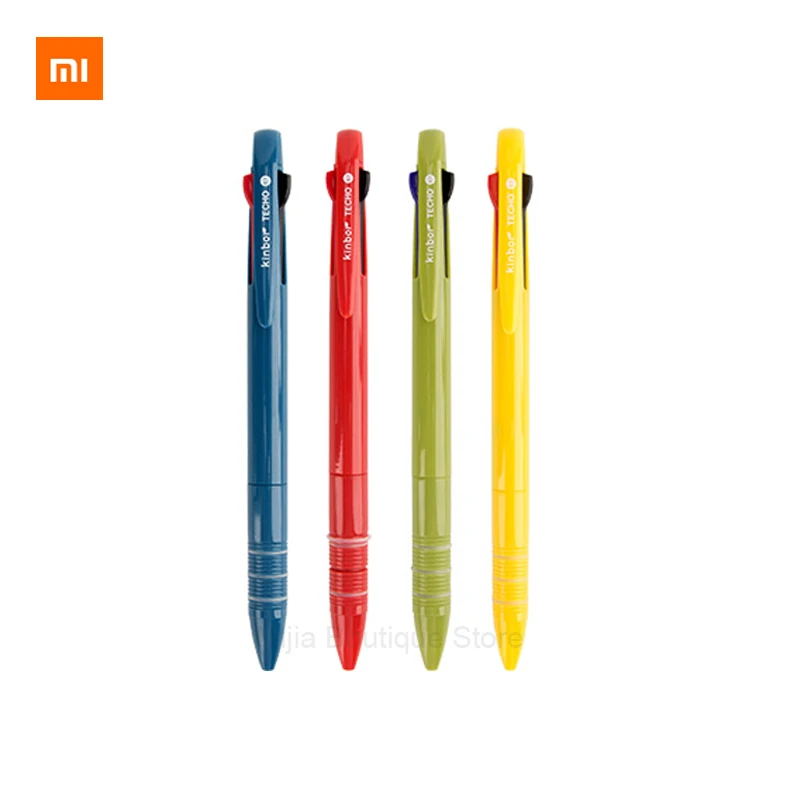 

New Xiaomi Kinbor 3 In 1 Multifunction Pen 3 Color Smooth Ballpoint Pen 0.7mm Hand Decoration Student Pen Multi-function Press