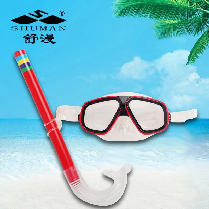 

Shuman Children Diving Goggles Liquid Silicone Lens Circle Comfort Level Excellent High-definition Big Vision