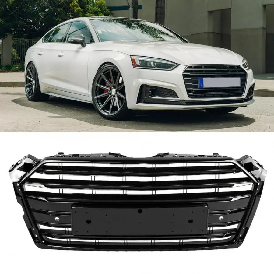 Черный автомобиль передний бампер решетка гриль для Audi A5/S5/B9 гоночные решетки автомобильные аксессуары