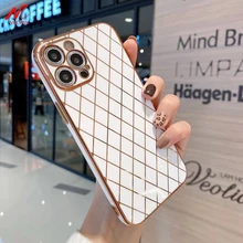 

For iPhone 12 Pro Max Luxury Case Gold Plating Silicone Lens Protect Cover for iPhone 11 Pro Xs Max X Xr 7 8 Plus 12 Mini SE 2