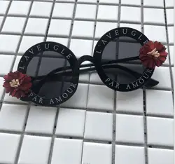 Zaolihu брендовые летние пляжные солнцезащитные очки для женщин ручной работы с цветочным дизайном оттенки маленькие круглые модные очки