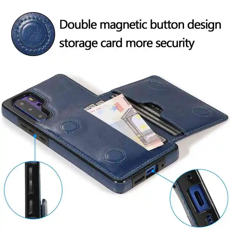 Магнитный Флип кожаный чехол для huawei P30 Pro P30 Lite три с подставкой и карманами для карт держатель кошелек чехол для huawei mate 20 Pro 20 Lite