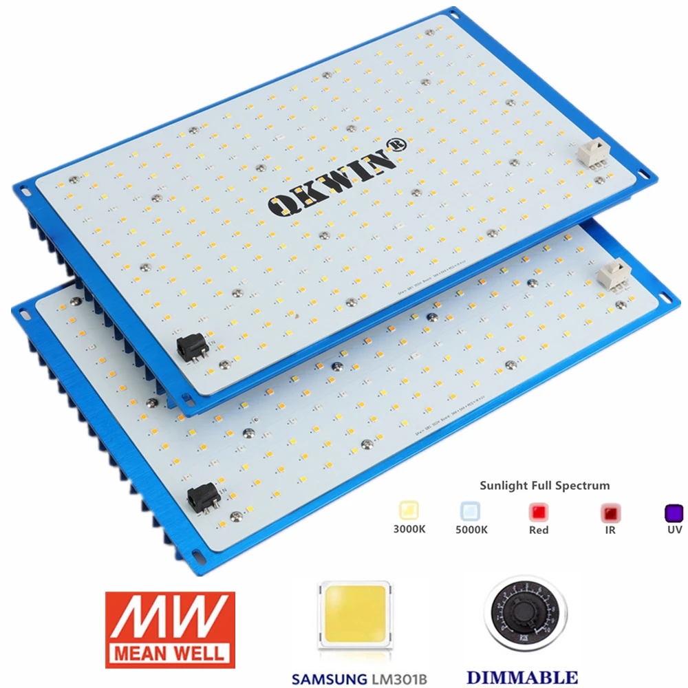 Qkwin QBS Led Grow Light 120W 240W Full Spectrum LM301B 2.9Umol/J with red light
