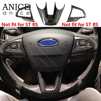 

3pcs Carbon fiber color Steering Wheel Cover Fit For ford Focus Escape Kuga not for RS ST