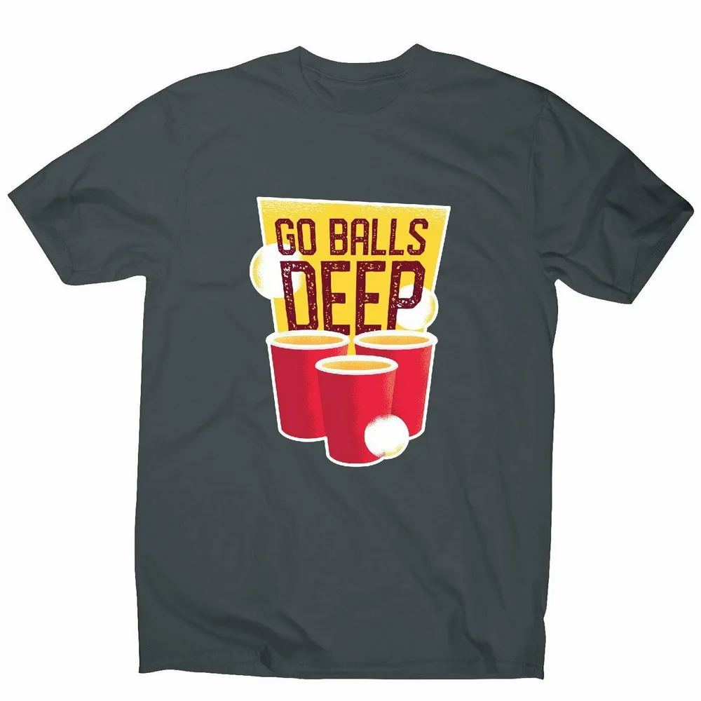 Beer Pong - Funny Drinking Men'S T-Shirt Graphic Tee Shirt |