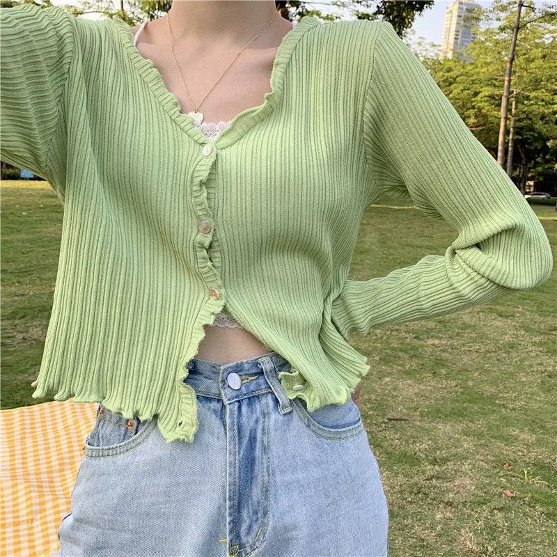 thin long sleeve cardigan