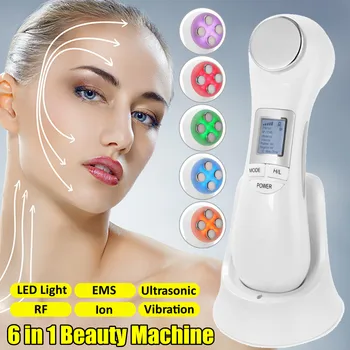 

RF Portable EMS Beauty Instrument 5 modes of LED Lights Photon rejuvenation Massager Skin Lifting Firming Facial