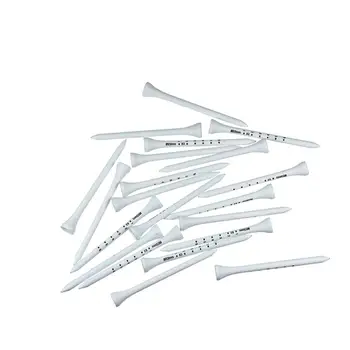 

20Pcs 3.3 In Wooden Golf Tees with Scale Golf Ball Seat Support Outdoor Golf Training Aids Equipment