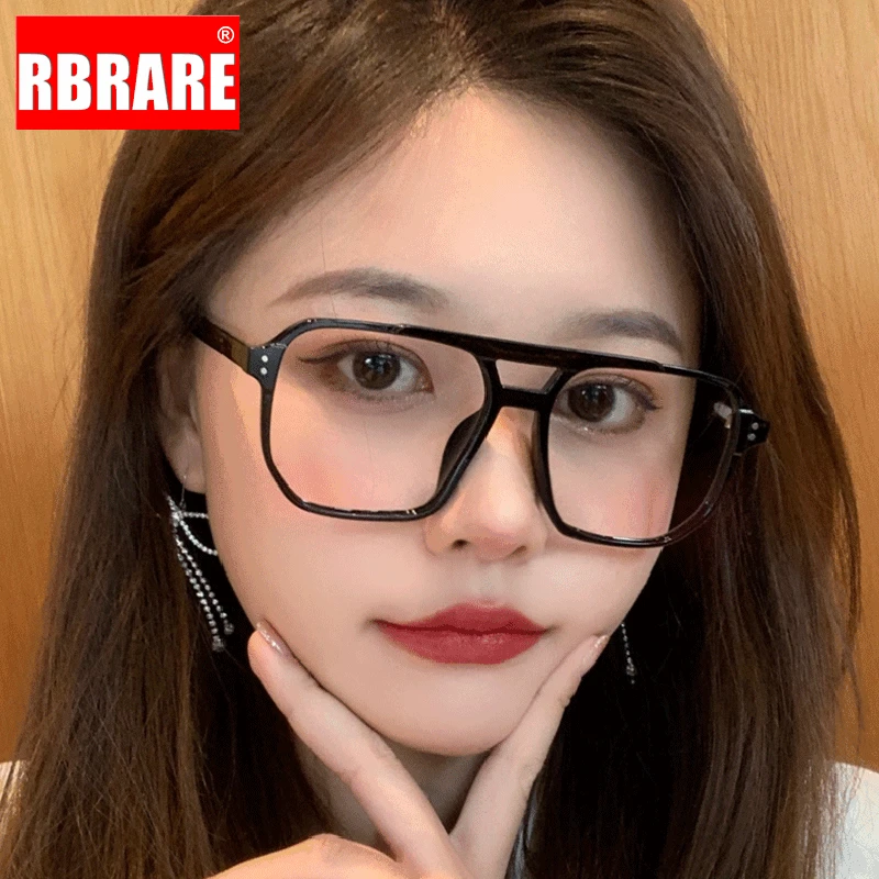 RBRARE Clear Eye Glasses Frames for Women Large Frame Anti blue Light