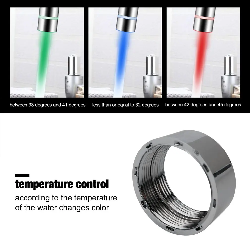 

Hot Newest Temperature Control Led Lighting Faucet 24mm To 22mm Adapter Led Luminous Faucet Led Faucet Colorful Effect Adapter
