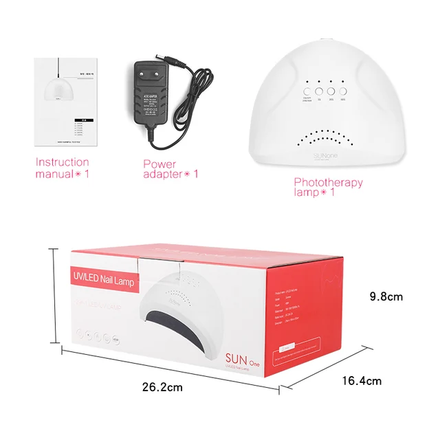 Lidan SUN-1 UV LED Lamp Nail Dryer 48W Ice Lamp For Manicure Gel Nail Lamp Drying Lamp For Gel Varnish Auto Sensor Manicure Tool White