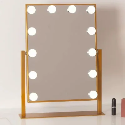 

Makeup Mirror Hollywood Style Frameless Lighted Vanity with Lights Adjustable Brightness Mirrors Beauty Salon Cosmetic Artist