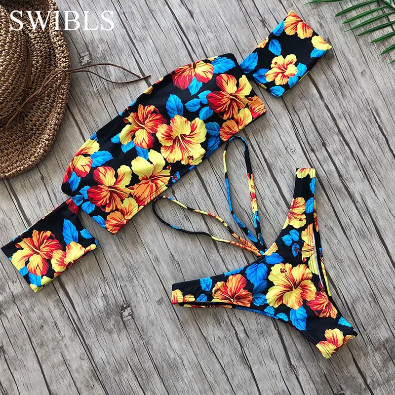 Sexy Women One Shoulder Bikini Female Bather High Waist Swimsuit Brazilian Bathing Suit Swimming Woman Swimwear