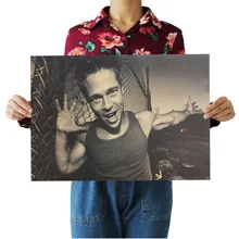 [D113] Брэд Питт Ностальгический ретро плакат из крафт-бумаги экран для помещений кафе декоративная живопись