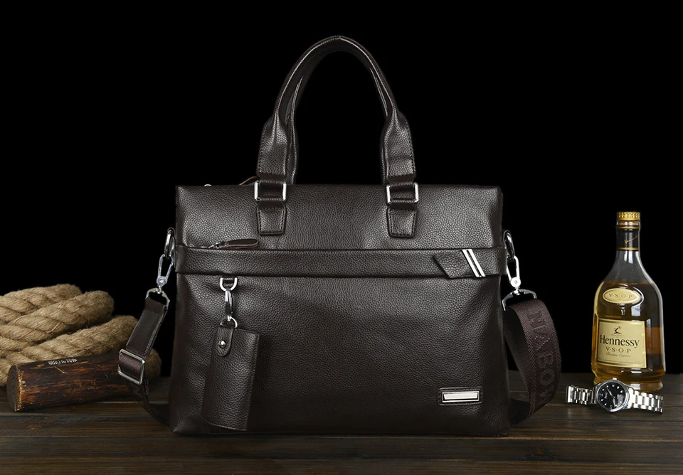Новый High-end натуральная кожа Для мужчин мешок компьютера Портфели бренд Для мужчин мешок с брелок jooyoo