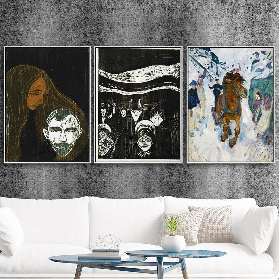 

Norway Artist Decoration Painting Core Customizable Meng Ke Abstract Figure Cafe Decoration Art Hanging Painting Heart