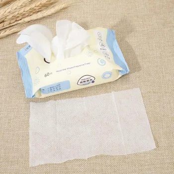 

60 Wet Wipes per Pack Baby Wipes Unscented Alcohol Swabs Wet Wipes Cleaning Hand Skin Alcohol Free Disinfection Antiseptic Pads