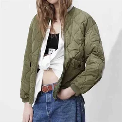 2021 nova moda cor sólida outono inverno nova jaqueta de algodão acolchoado jaqueta dupla face algodão acolchoado jaqueta feminina