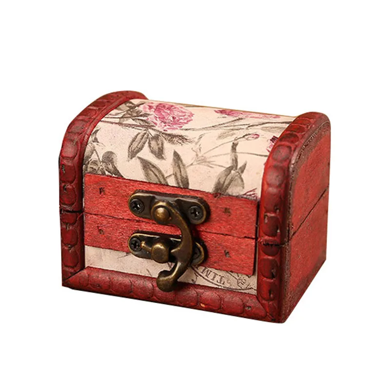 

Vintage Classic Wooden Jewelry Box Portable Travel Jewelry Case bracelet Necklace Earring Ring Lipstick Storage Holder Organizer