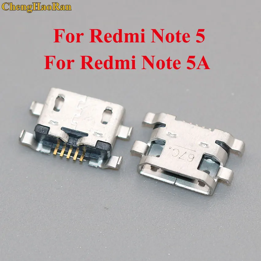 ChengHaoRan 50 шт потребительских упаковок для микро USB для Xiaomi Redmi Note 1 2 3 4 4A 4X5 6 6A 5A 5pro 5 PLUS S2 2A разъем jack Разъем зарядный порт - Цвет: Redmi Note 5 Note 5A