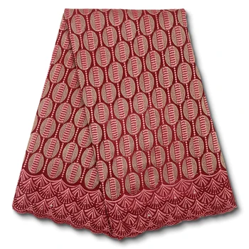 

Fashion African Lace Fabric 2020 High Quality Cotton Lace Embroiderey Swiss Voile Lace In Switzerland For Dress Sewing YA3678B-4