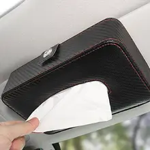 Кожаный Автомобильный тканевый ящик автоматический насос Кассетный углерод держатель креативные съемные наклейки коробка для салфеток органайзер для автомобиля