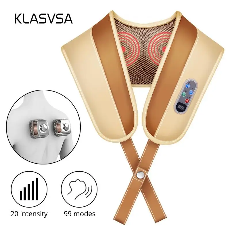 KLASVSA Электрический плечо толкающий Массажер шеи талии назад вибрировать массаж шейки здоровья для ухода при болях помощи релаксации