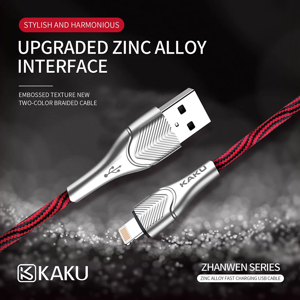 KAKU 2.8A usb lightning Кабель для iPhone кабель быстрой зарядки Кабели для мобильного телефона зарядное устройство Шнур данных для iPhone 8 7 6S 5S Plus
