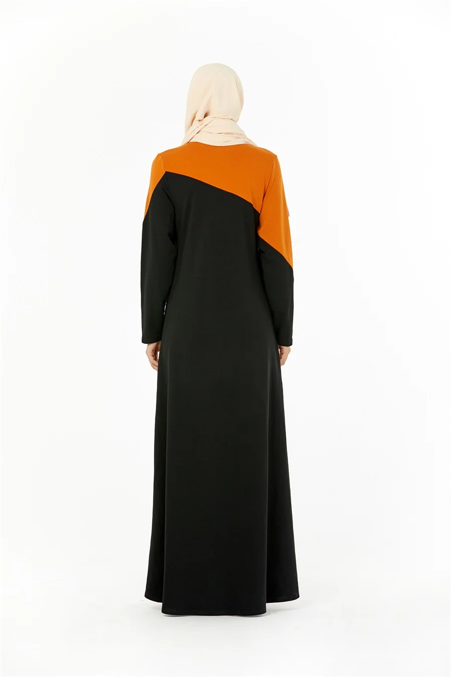 Siskakia свитер осень мода хит цвет лоскутное повседневное передний карман макси платья размера плюс металлическая молния дизайн
