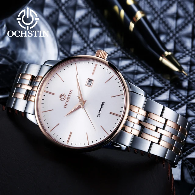 OCHSTIN Lovers Watch Original for Men Business Women Fashion Casual Waterproof Stainless Steel Quartz Ladies Wristwatches Couple 5