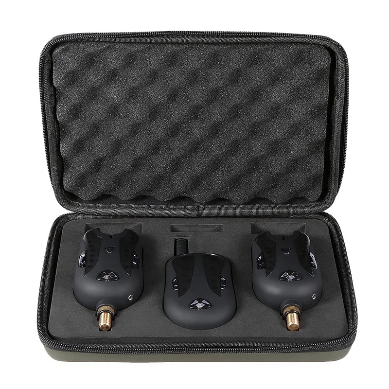 

Fishing Bite Alarm Set 2 Alarms + 1 Receiver Wireless Digital Fishing Bite Alarm Fishing Receiver Kit With Portable Case