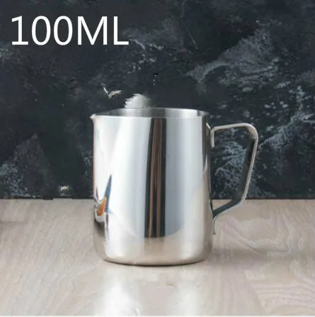 100ML Eworld из нержавеющей стали, кувшин для вспенивания молока, эспрессо, кофейная кружка, кувшин, бариста, ремесло, кофейные чашки для капучино, латте, горшок SP121815 - Цвет: 100ML