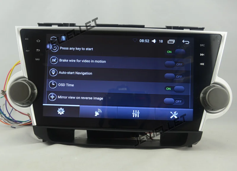 10," четырехъядерный 1024*600 HD экран Android 8,1 Автомобильный gps Радио навигатор для Toyota Highlander Kluger 2008-2013 с 4G/Wifi DVR