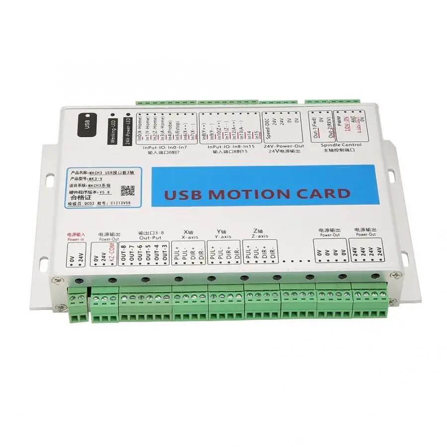 

MACH3 Motion Control Card 3 Axis Board CNC USB Motion Control Card 2000KHz for Stepper/Servo Driver