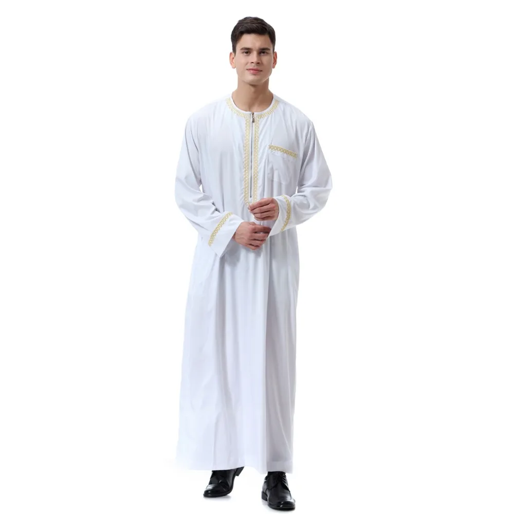 Muslim men clothing Jubba Thobe Islamic Men's Sets Abaya Jilbab Moslem Shirt Robes Eid Mubarak Worship Middle Ramadan