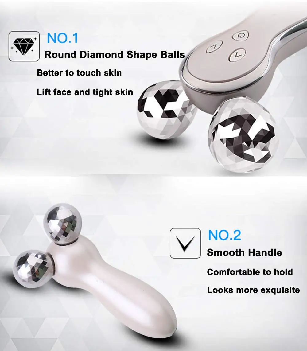 3D Face Lift Roller Massager Acupuncture Microcurrent Skin Roller Electric  Vibration Facial Massage 360 Rotate Metal Body Shaper - AliExpress 66