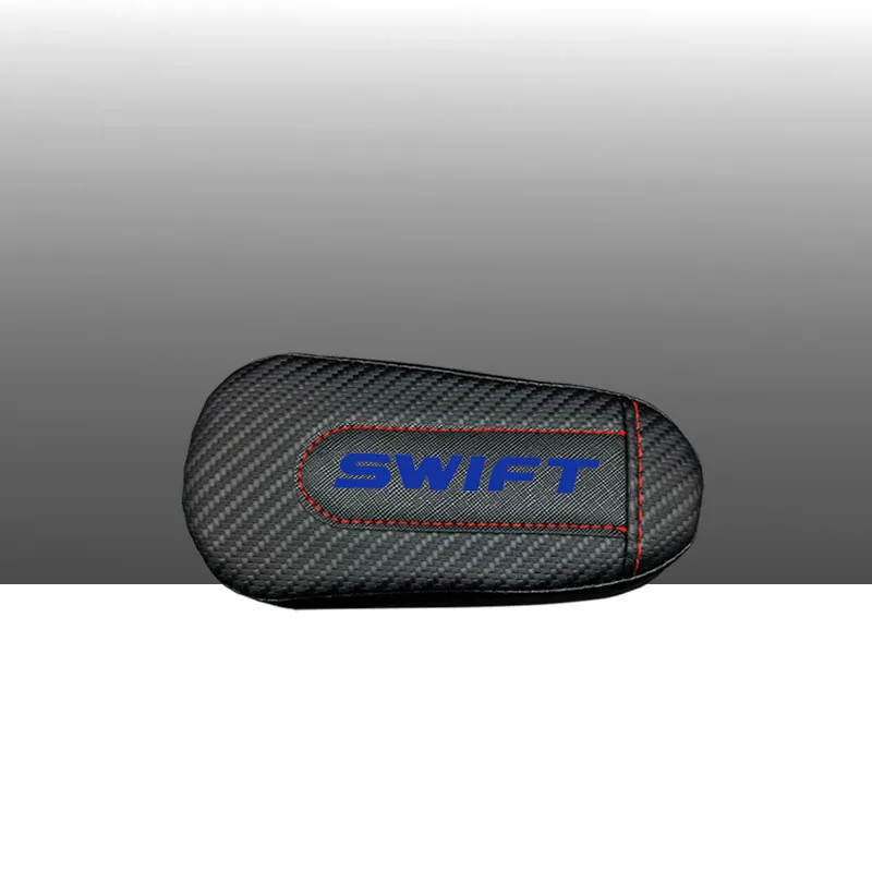 Автомобильный Стайлинг для Suzuki Swift, 1 шт., углеродное волокно, кожа, подушка для ног, наколенник, подлокотник, Накладка для интерьера, автомобильные аксессуары - Название цвета: style 3