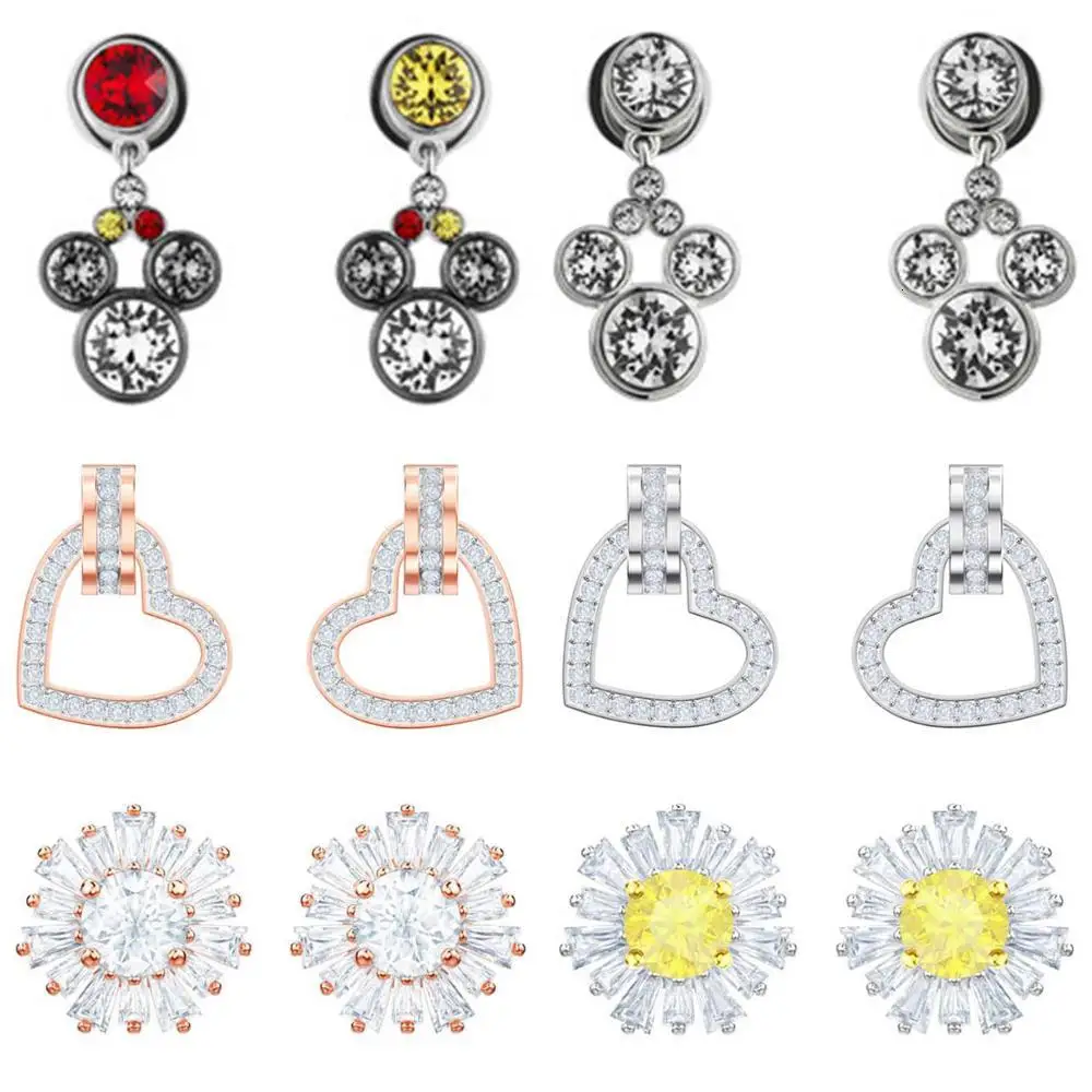

,MANDY Fashion Sterling Silver Original High Quality Sunflower Earring Women Jewelry Free Mail