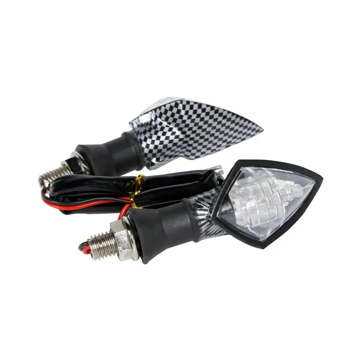 12V карбоновые поворотные сигналы янтарные Световые индикаторы лампы для универсального мотоцикла
