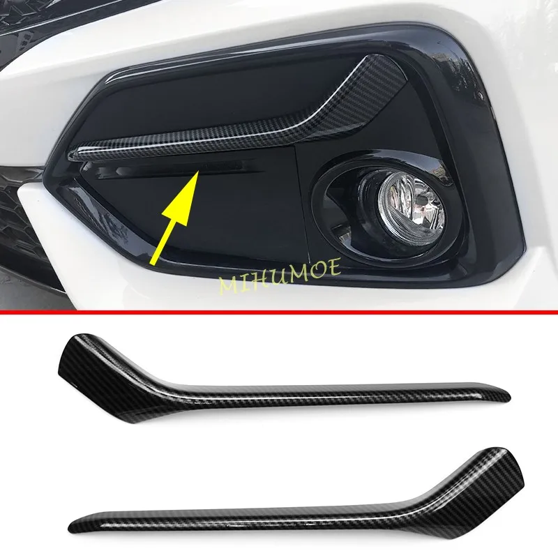 

Carbon Fiber Front Fog Light Cover Trims For 2020 2021 Honda Civic Hatchback