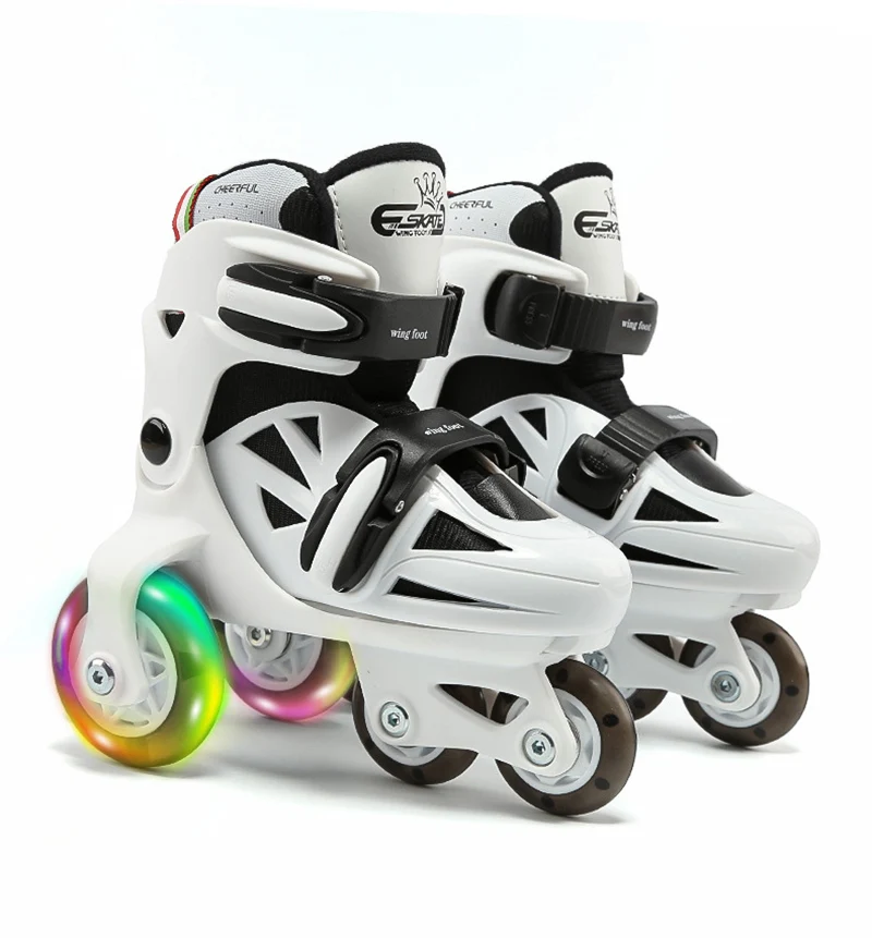Детские роликовые туфли стабильная балансировка Slalom параллельные мигающие для