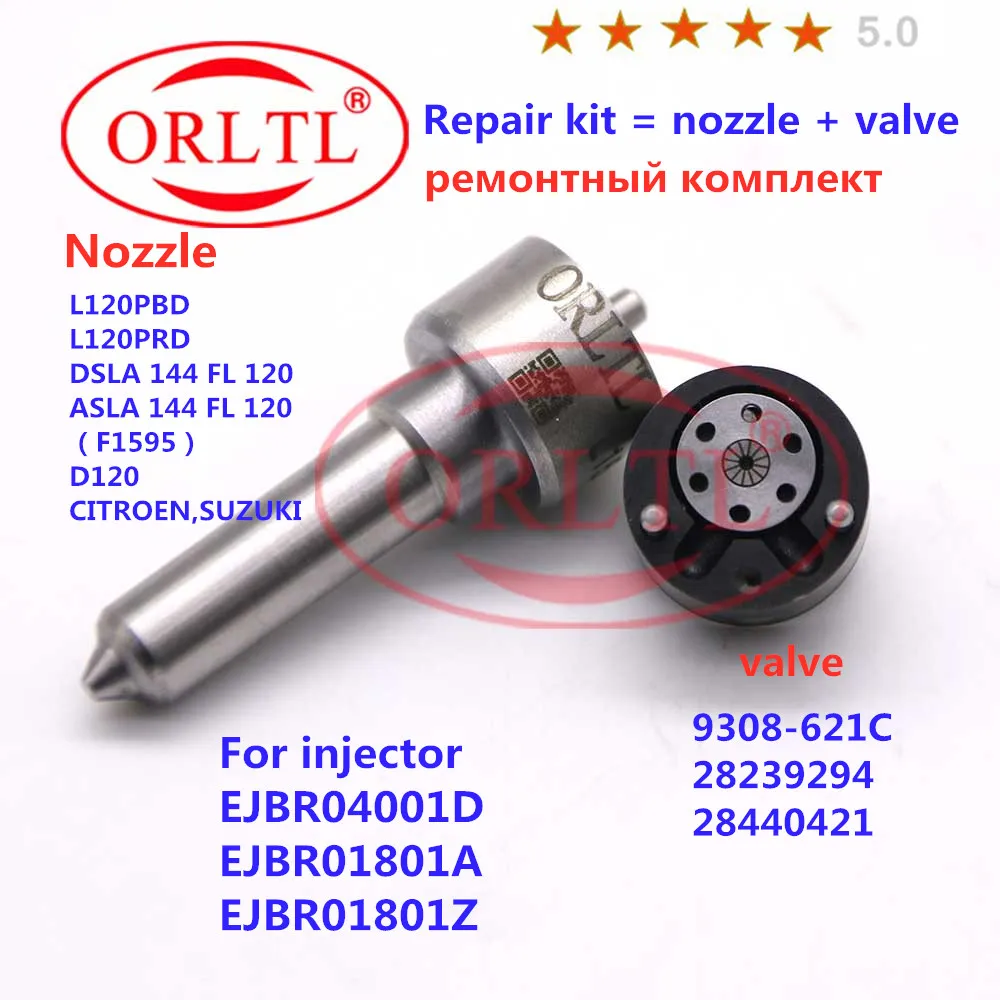 Сопло (L120PBD) инжекторный клапан 9308-621c ремонтные комплекты (7135-647) для RENAULT NISSAN EJBR04001D