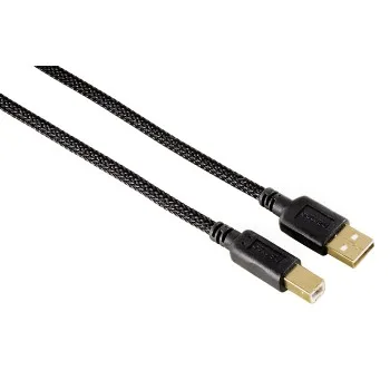 Кабель интерфейсный USB 2.0 HAMA AM/BM 00020180 1.5 м позолоченные контакты двойное