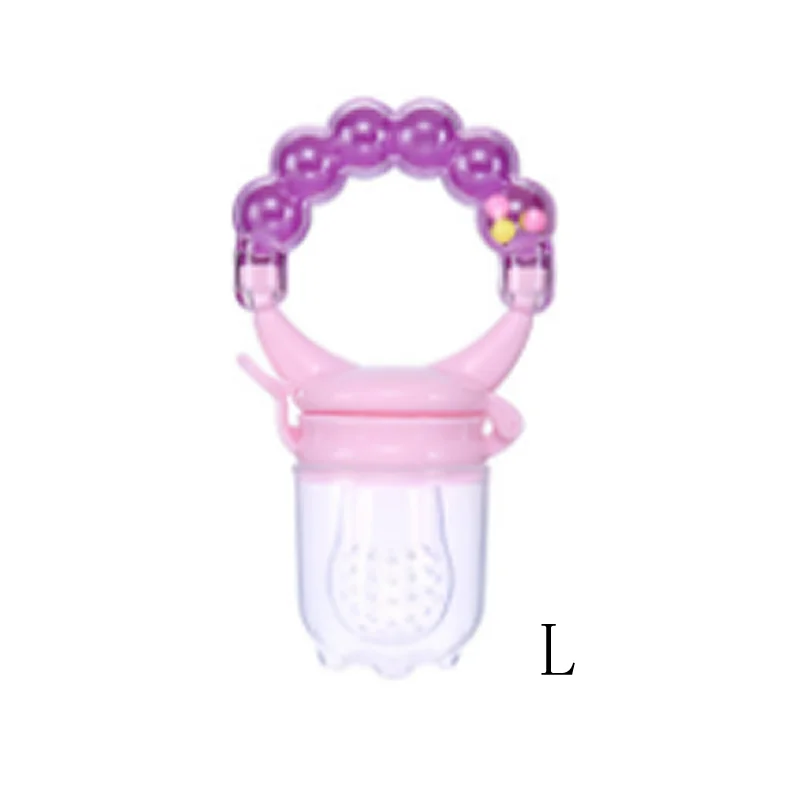 ring Purple L Соска для кормления детей, фруктовый и Ниблер, инструмент для кормления детей, игрушка для соска - Цвет: ring Purple L