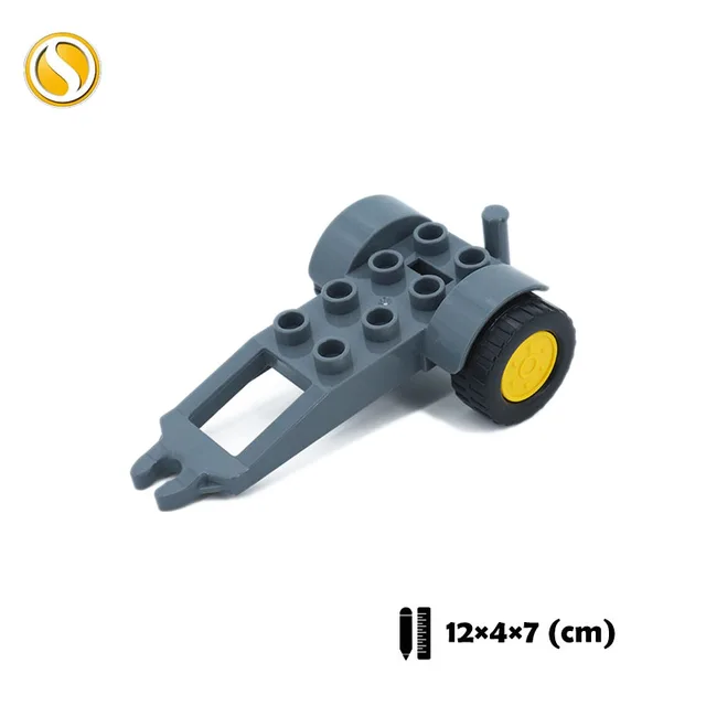 Trailer Car model Airplane Big Building Blocks Vehicle Accessory Compatible Classic Assemble Bricks Children DIY Toys Girl Gift CHE001