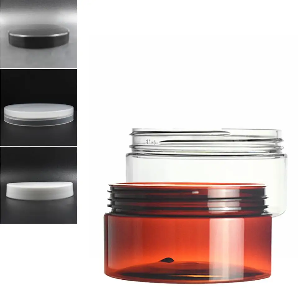 12 Barattoli Ambrati In Vetro 907 Ml Bocca Larga Con Coperchi Ermetici E Tappi In Plastica Nera