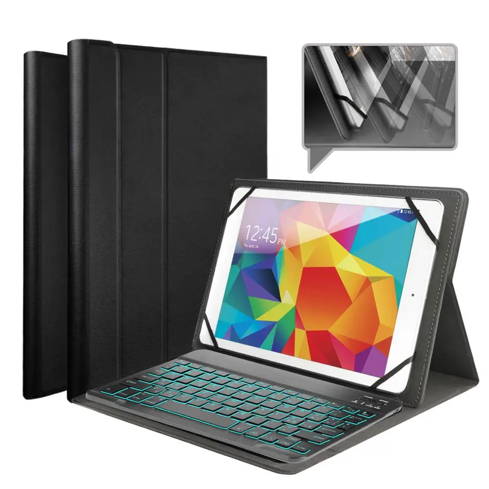 

Backlit Bluetooth Keyboard Case fit for Samsung Galaxy Note Tab S6 S5e Huawei Xiaomi 9.6/10.1/10.5 inch Tablets Universal